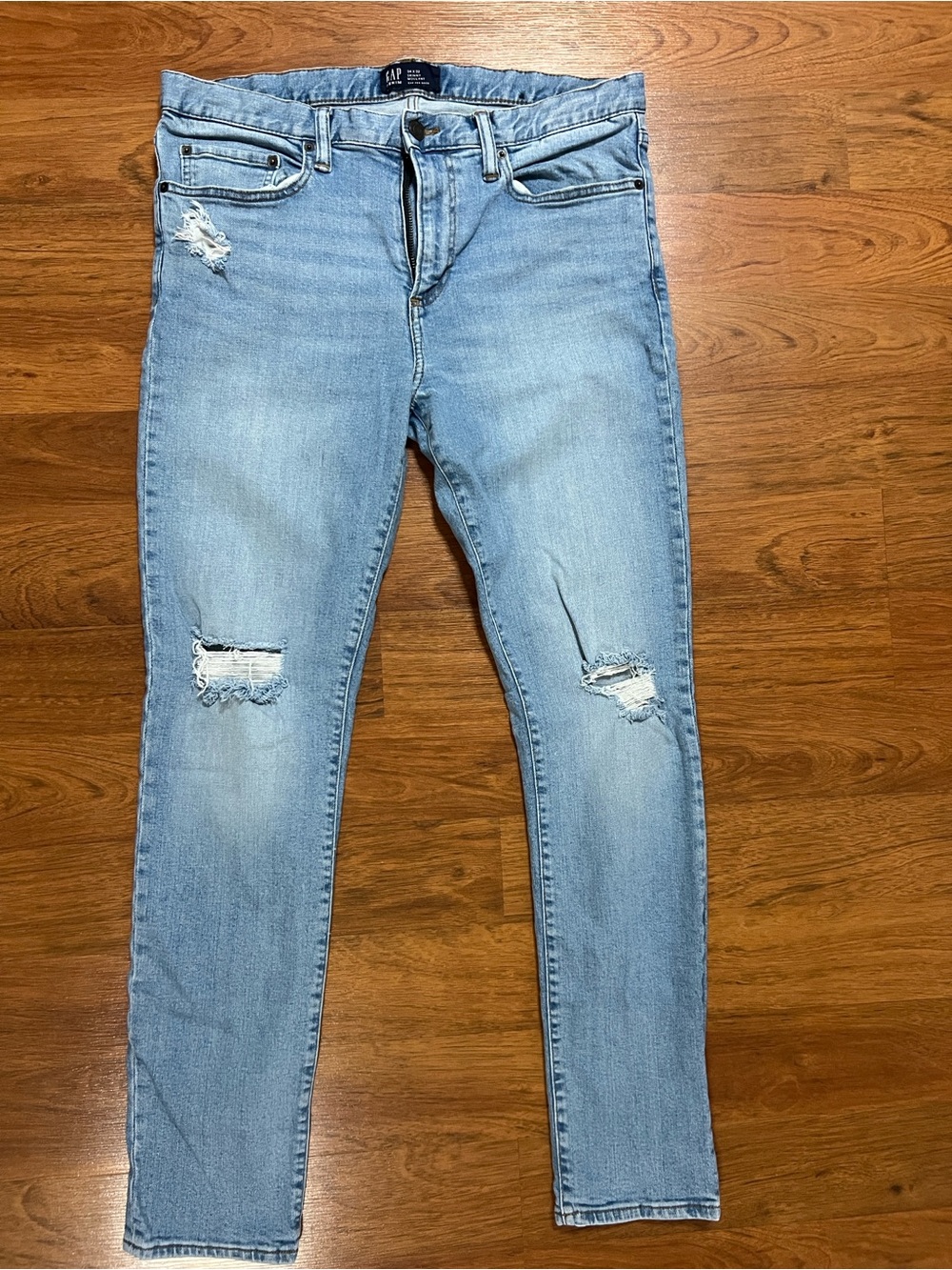 GAP Light Blue Ripped Skinny Jeans